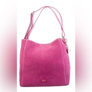 FRANCES VALENTINE Pink Suede Purse